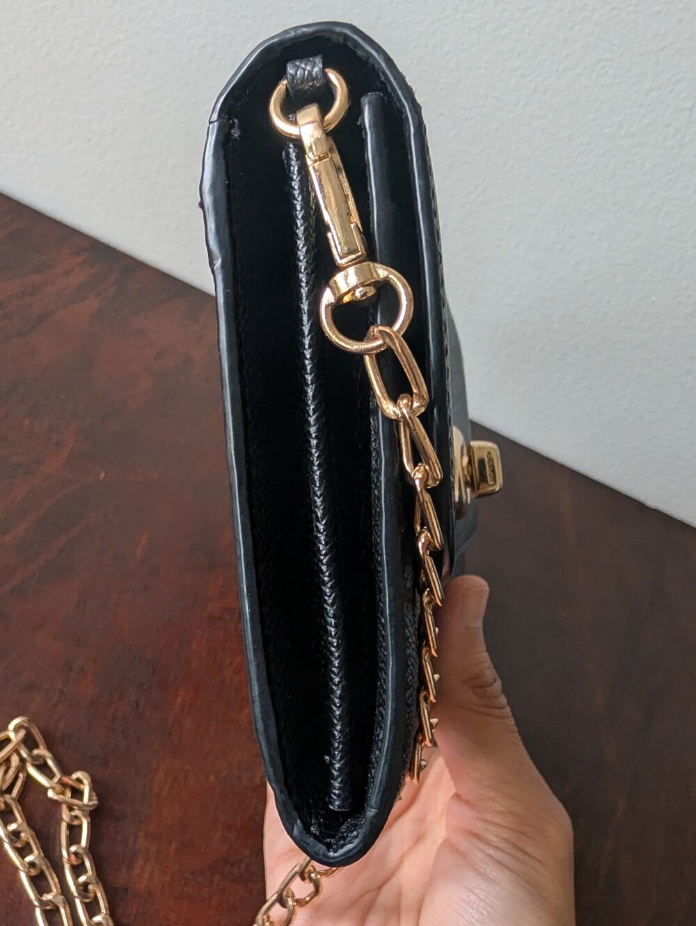 Coach F33390 Black Crossgrain Leather Turnlock Wallet Clutch - Picture 8 of 13